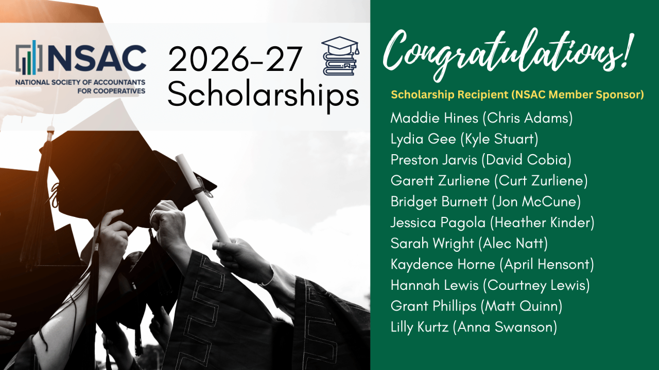 NSAC Announces 2026–2027 Scholarship Recipients