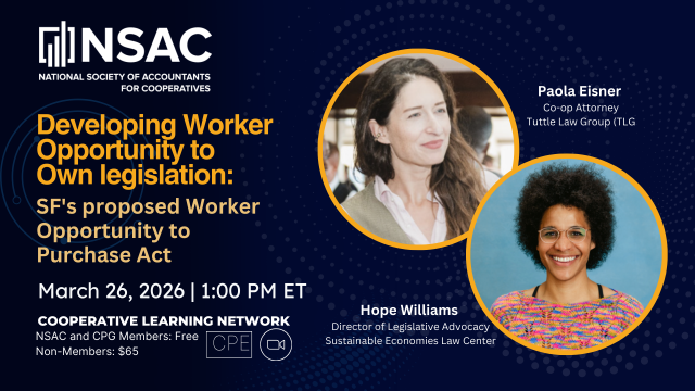 Developing Worker Opportunity to Own legislation: SF's proposed Worker Opportunity to Purchase Act